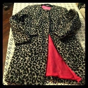 Leopard Wool Coat